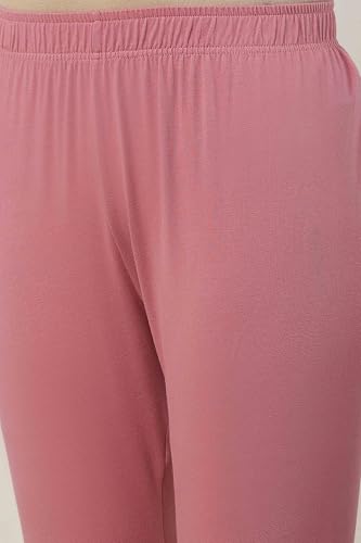 Biba Women Pink Cotton Anarkali Suit Set_36