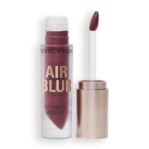 Revolution Air Blur Matte Liquid Lipstick- Black Cherry | Bold Color, Soft Focus Finish | Lightweight, Non-Drying, Transfer-Proof | Long-Lasting Velvet Matte Lipstick with Tear-Shaped Applicator - 3.5ml
