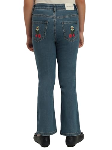 VERO MODA Girl Mid Rise Bootcut Blue Jeans