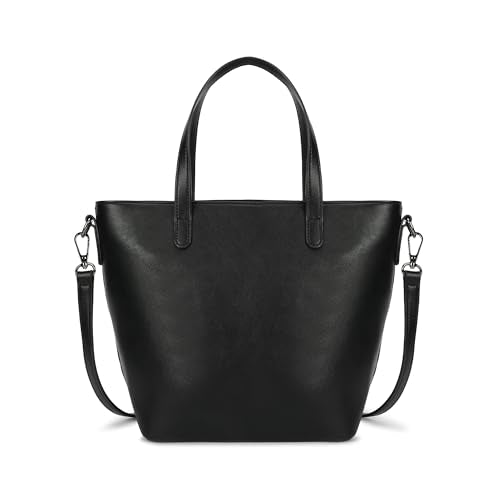 Fastrack BlackGroove Satchel | Women’s Faux-Leather Bucket Bag | Pleated Design, Gunmetal Hardware & Dual Carry Options