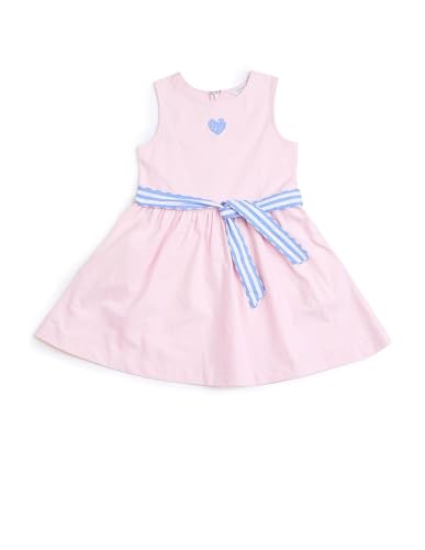 U.S. POLO ASSN. Girl's Cotton Fit and Flare Mini Dress (UGSS25DRS230 Pink