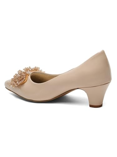 Flat n Heels Womens Beige Pumps FnH 2749-BG