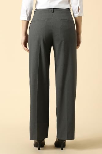 Allen Solly Women's Regular Casual Pants (AHTFWRGB685026_Grey