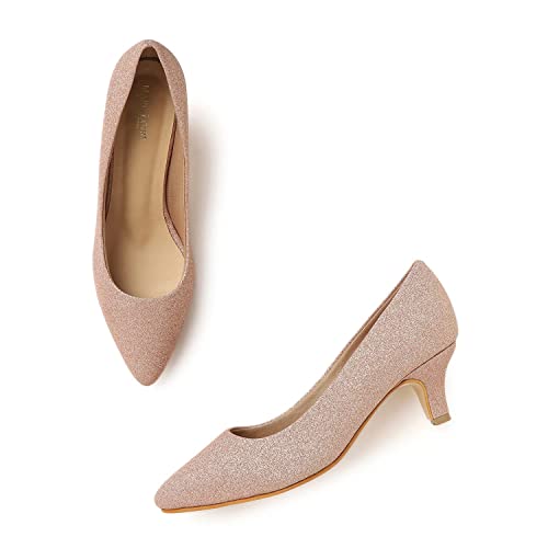 Marc Loire Women's Rose Gold Pumps - 3 UK