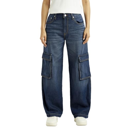 Levi’s Women's Dark Indigo Loose Fit Mid Rise Jeans, 2150, XL