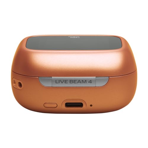 JBL New Live Beam 4 TWS with Smart Charging Case, Hi-Res Audio, True Adaptive Noise Cancelling 2.0, 6-Mic Perfect Calls 2.0, Personi-Fi 3.0, BT 6.0, LE Audio,Auracast, Up to 48H Playtime, IP55, Orange