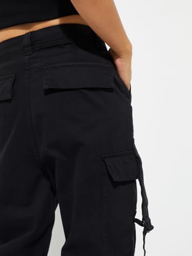 Max URB_N Women Solid Cargos (Black_36)