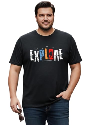 Khakey Mens Round Neck Half Sleeve Pure Cotton Plus Size T-Shirt| Charcoal Melang, Maroon, Black Tshirt | Pack of 3