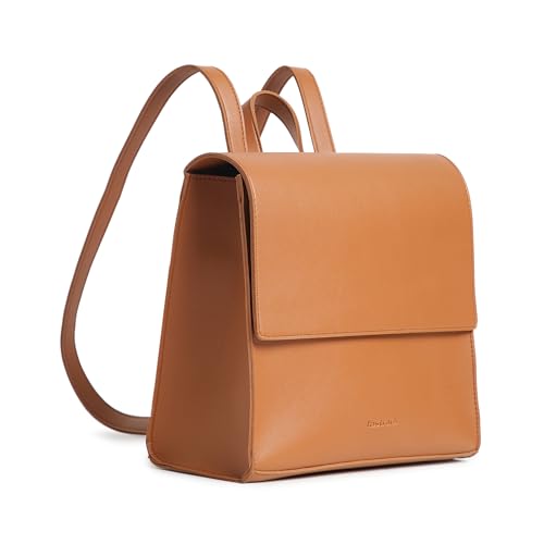 Fastrack Boxy College Backpack for Women |Stylish Backpack for Girls, Women, Ladies |Everyday 1 Compartment College Backpack Made of Faux Leather,Brown