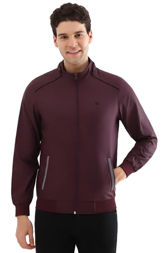 Allen Solly Men's A-Line Coat (ASJKQBOFK39280_Purple