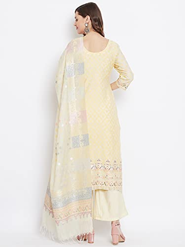 AFSA Organic Cotton Woven Design Women Unstitched Dress Material With Dupatta For Summer Wear
