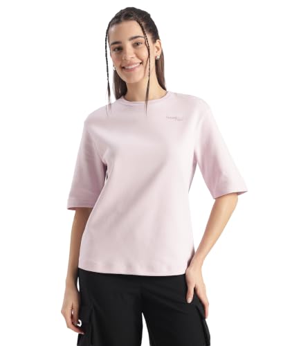 Jockey WZ26 Women Super Combed Cotton Rich Oversized Graphic Print T-Shirt_Lilac Snow_S