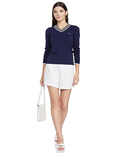 Puma Women's Classic Cotton Pullover Sweater (56835502_Blue_M)