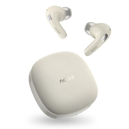 Noise Newly Launched Buds E1 V2 in-Ear Truly Wireless Earbuds with Pebble Grain Design, 35H of Playtime, Quad mic ENC,10mm Driver, Low Latency, BT v5.3 (Dune Beige)
