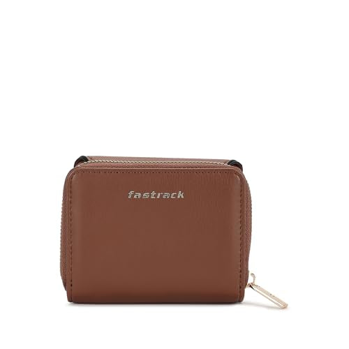 Fastrack Women's Mini Organizer Wallet | Flap Closure, Tri-Fold Design, Zip Coin Pocket, Card & Cash Slots | Compact & Organized | 6 Months Warranty