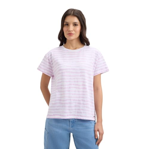Pepe Jeans Women's Loose Fit T-Shirt (PL506145_Aubergine Purple