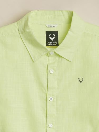Boys Green Solid Casual Shirt