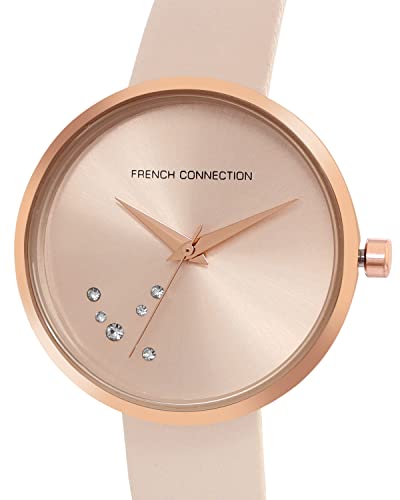 French Connection Leather Analog Pink Dial Women's Watch-Fcl23-G