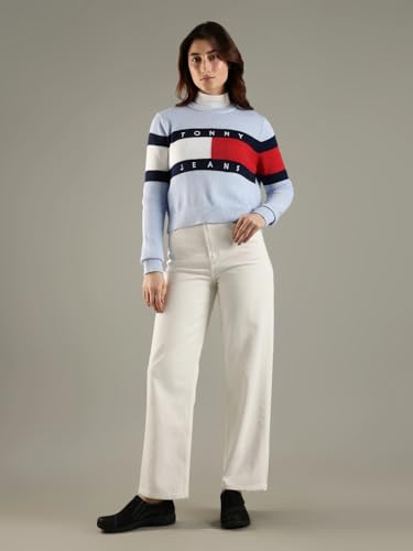 Tommy Hilfiger Relaxed Fit Cotton Crew Neck Sweater Blue