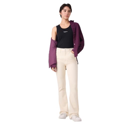Pepe Jeans Women's Slim Jeans (PL2050965F990_Ecru
