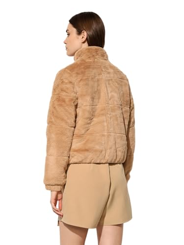 ONLY Women's Solid Regular Fit Light Brown Jacket