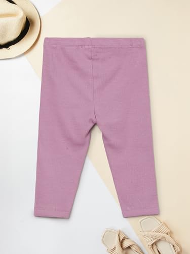 Max Girls Printed Leggings Set (Pink_12-18 M)