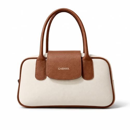 GABAYA Elan Vegan Leather Top Handle Handbag for Women | Structured Elegant Shoulder Bag | Premium Designer Purse for Office, Party & Daily Use