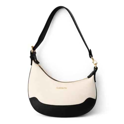 GABAYA Selene Vegan Leather Handbag for Women | Crescent Shoulder Bag | Stylish Lightweight Sling for Daily Use