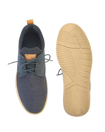 Men's Blue Perforated EVA Sole Slip On Casual Sneakers Shoes