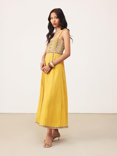 Ritu Kumar Mustard Frolica Long Dress