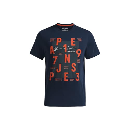Pepe Jeans Men's Slim Fit T-Shirt (PM509828_Navy