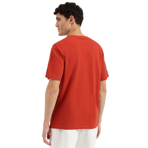 United Colors of Benetton Men's Boxy Tshirt (25A3E89J3401IMR1_Rust