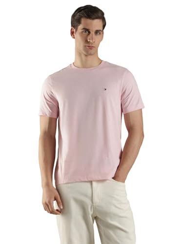 Solid Regular Fit Cotton T-Shirt Pink