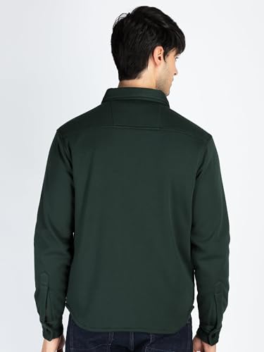 Status Quo Mens Solid Regular Fit Shacket