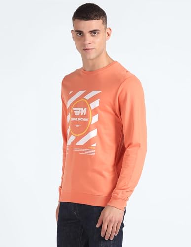 Crew Neck Brand Print Sweatshirt