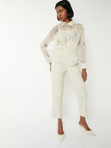 Max Women Woven Shirt with Camisole (Off White_M)