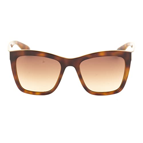 UNITED COLORS OF BENETTON orange lens with gradiant sqaure sunglass full rim brown textured frame