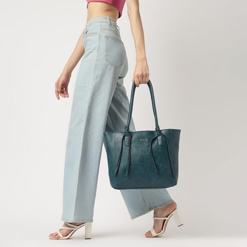 Fastrack Premium Leather Tote Bag for Women, Ladies and Girls | Structured Spacious Tote Bag for Work, Office and College