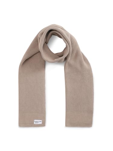 Jack & Jones Beige Organic Cotton Knitted Scarf