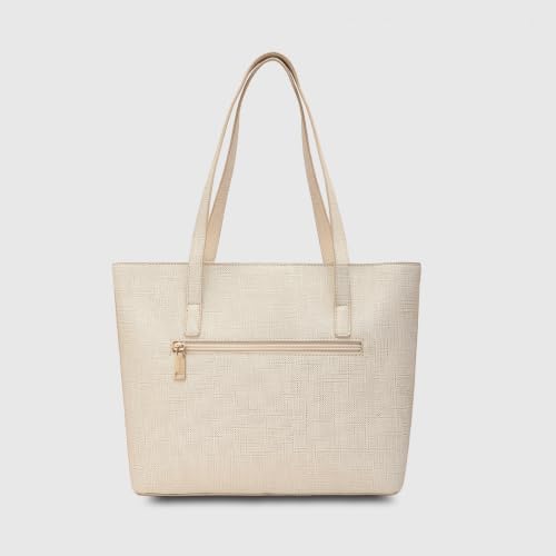 Caprese X Emily in Paris Ellen Large Tote Shoulder Bag for Women with Multi-Compartment Interior, Handbag for Work, Travel & Occasion& Exclusive Parisian Metal Charm