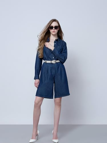 VERO MODA Women Regular Fit Navy Shorts
