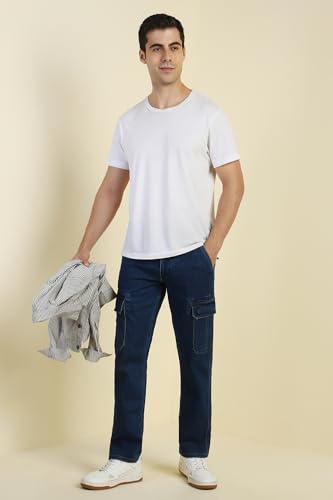 Allen Solly Men's Regular Jeans (ALDNACLFQ55598_Navy