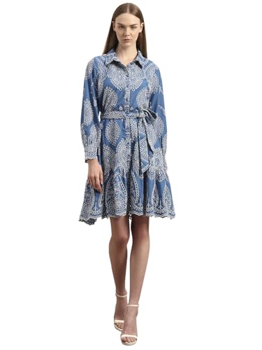 VERO MODA Womens Mini Dress Blue Indigo