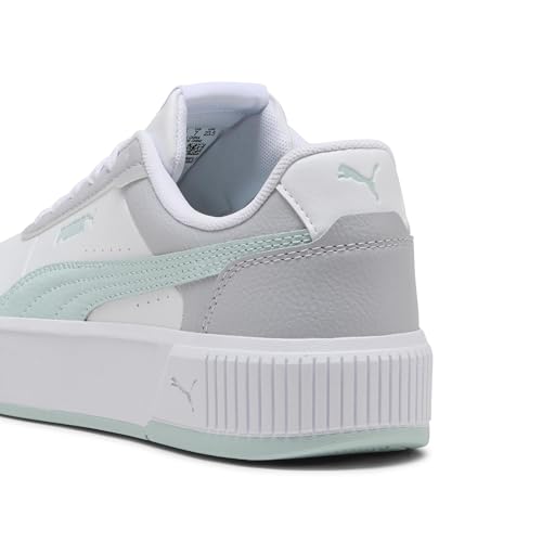 Puma | Carina Mia Women’s Classic Sneakers | White-Fresh Water-Vibrant Silver | 4UK