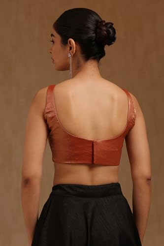 Soch Womens Rust Glass Tissue Solid Padded Blouse