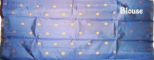 SREE KUMARAN Women's Kanchipuram Kubera Silk Pure Pattu Sarees – Peacock Art Butta With Blouse