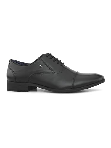 pelle albero Men's Black Leather Lace-Up Formal Oxford PA-SF-F1874_Black_39