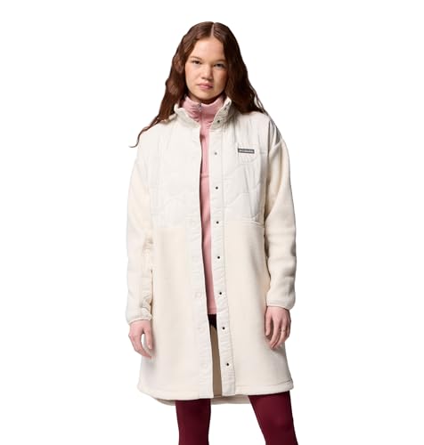 Columbia womens Cloud Point Long Fleece, Chalk, 1X