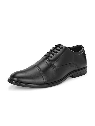 Eego Italy Plus Size Genuine Leather Formal Shoes_GT-CHAIN-5-BLACK-12