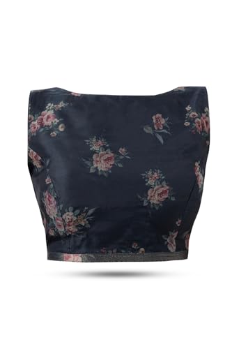 Soch Womens Green Chanderi Floral Print Saree With Zari Woven